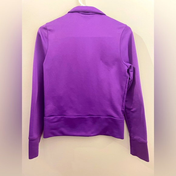 Small purple and black stripped adidas track jacket. - Picture 2 of 3